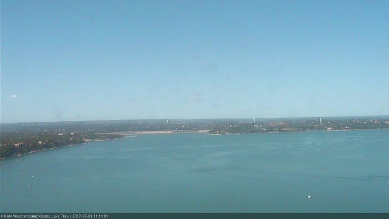 Lake Travis webcam, July 9, 2017 10:15 AM CT