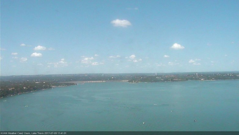 Lake Travis webcam, July 9, 2017 10:50 AM CT