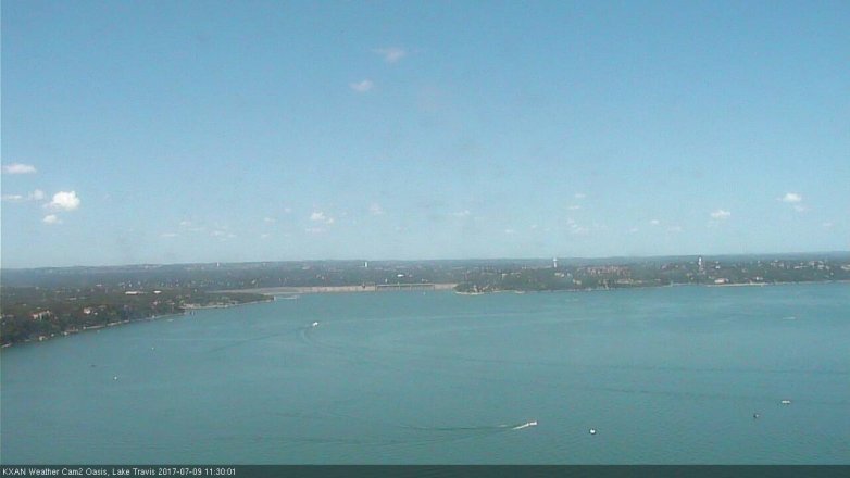 Lake Travis webcam, July 9, 2017 11:00 AM CT