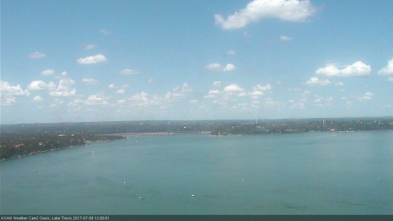 Lake Travis webcam, July 9, 2017 11:30 AM CT