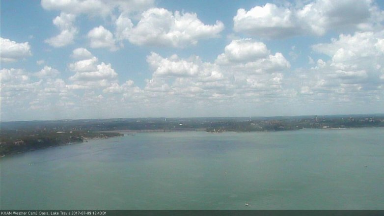 Lake Travis webcam, July 9, 2017 11:45 AM CT