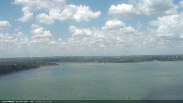 Lake Travis webcam, July 9, 2017 11:55 AM CT