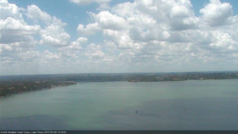 Lake Travis webcam, July 9, 2017 12:30 PM CT