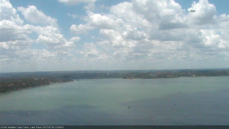 Lake Travis webcam, July 9, 2017 12:35 PM CT