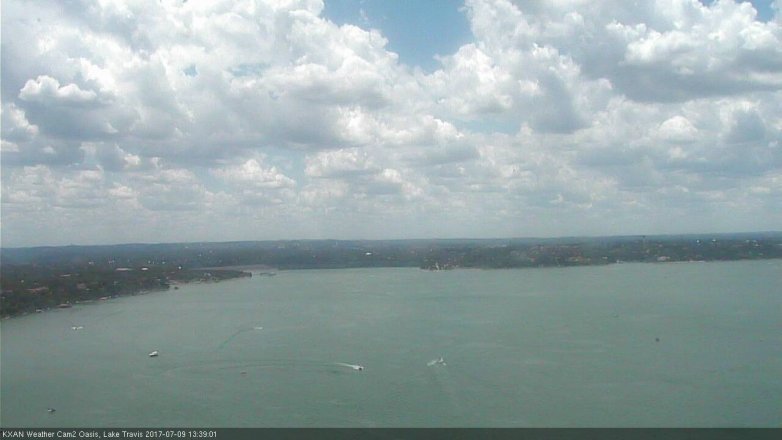 Lake Travis webcam, July 9, 2017 12:50 PM CT