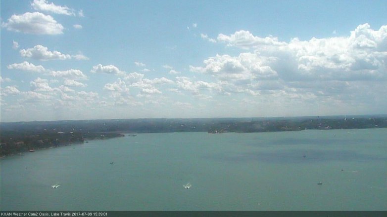 Lake Travis webcam, July 9, 2017 2:50 PM CT
