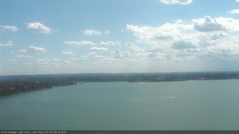 Lake Travis webcam, July 9, 2017 3:40 PM CT