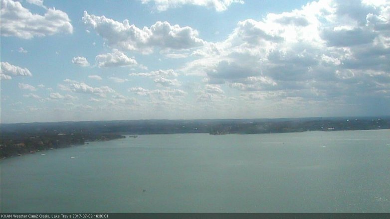 Lake Travis webcam, July 9, 2017 3:45 PM CT
