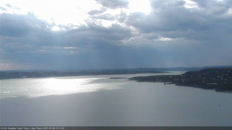 Lake Travis webcam, July 9, 2017 4:35 PM CT