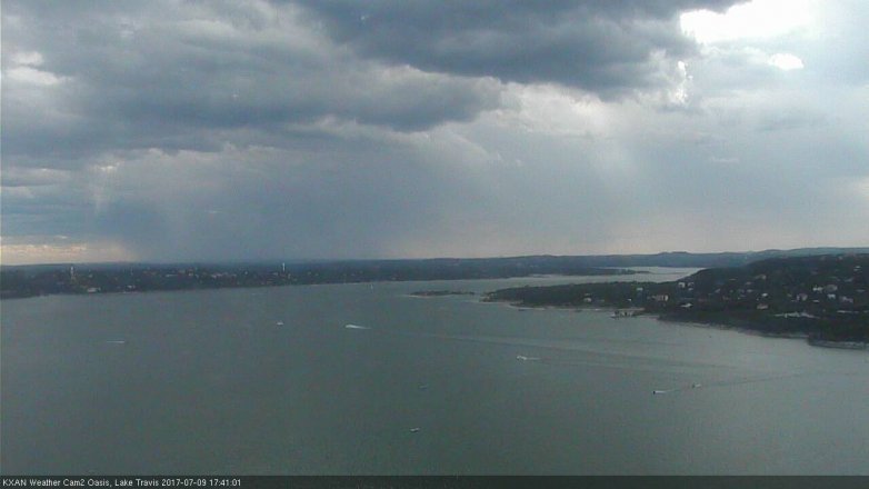 Lake Travis webcam, July 9, 2017 4:50 PM CT