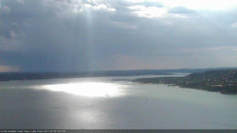 Lake Travis webcam, July 9, 2017 5:20 PM CT