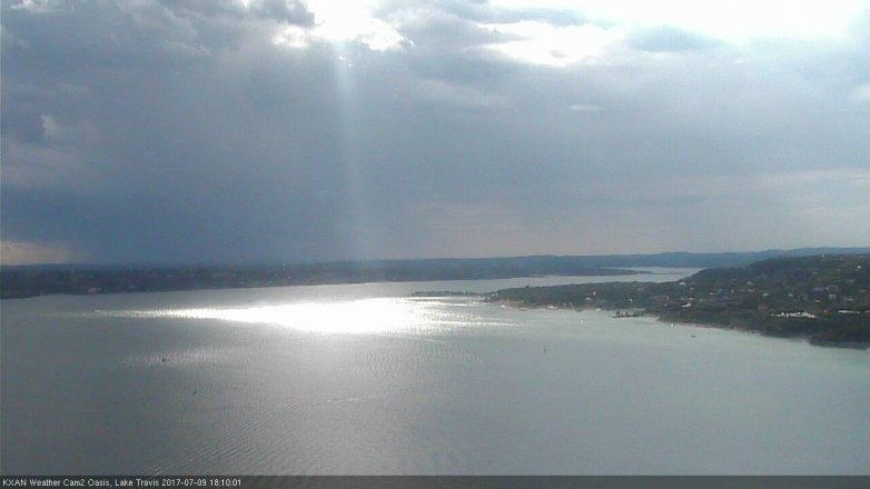 Lake Travis webcam, July 9, 2017 5:35 PM CT