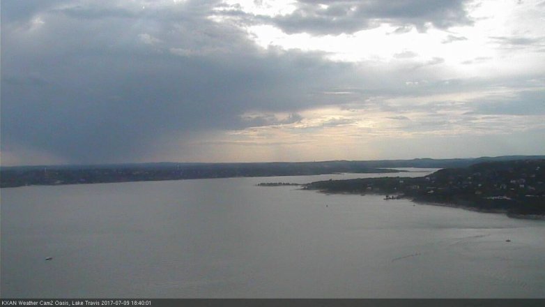 Lake Travis webcam, July 9, 2017 6:05 PM CT