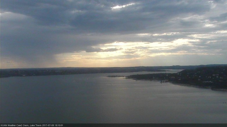 Lake Travis webcam, July 9, 2017 6:25 PM CT
