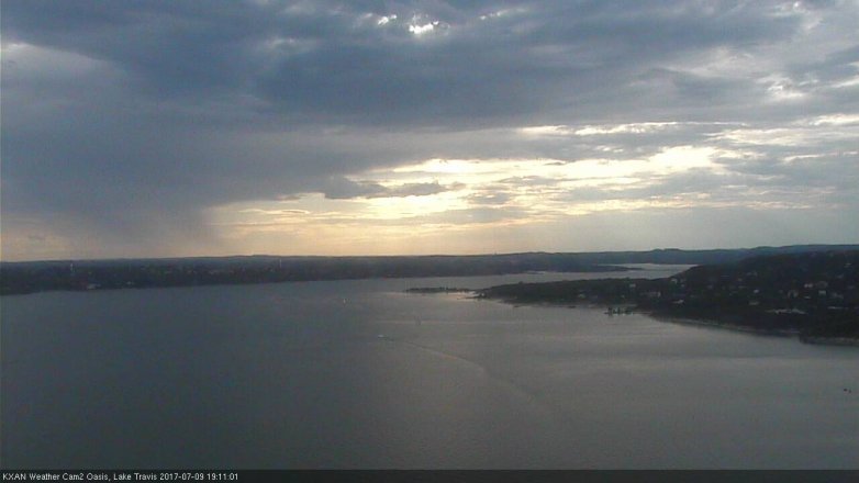 Lake Travis webcam, July 9, 2017 6:30 PM CT