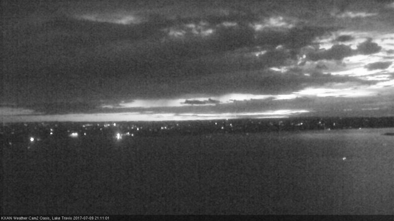 Lake Travis webcam, July 9, 2017 8:20 PM CT