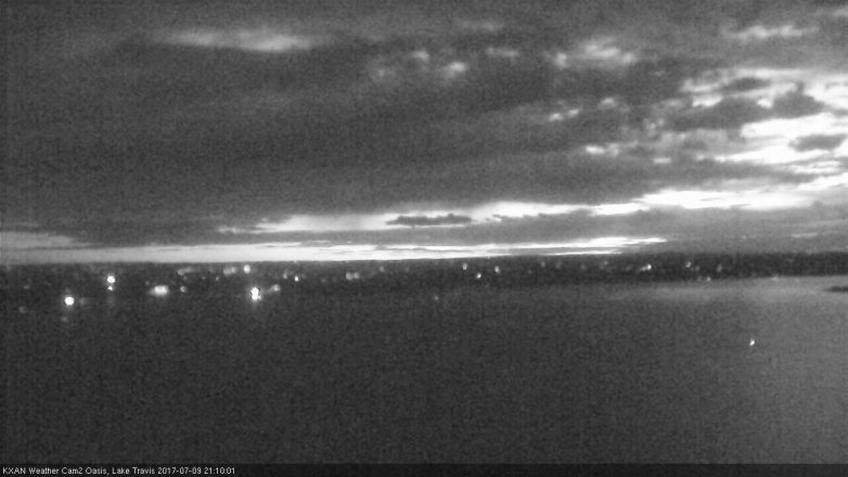 Lake Travis webcam, July 9, 2017 8:30 PM CT