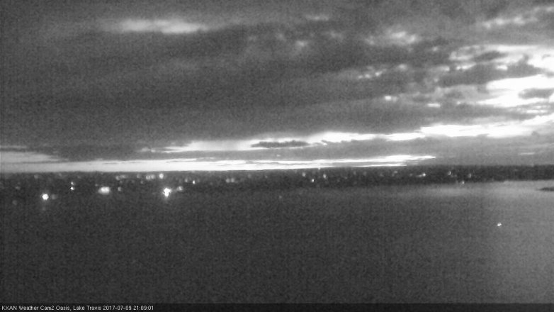 Lake Travis webcam, July 9, 2017 8:40 PM CT
