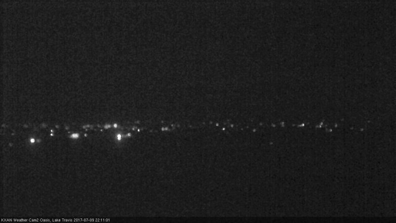 Lake Travis webcam, July 9, 2017 9:40 PM CT