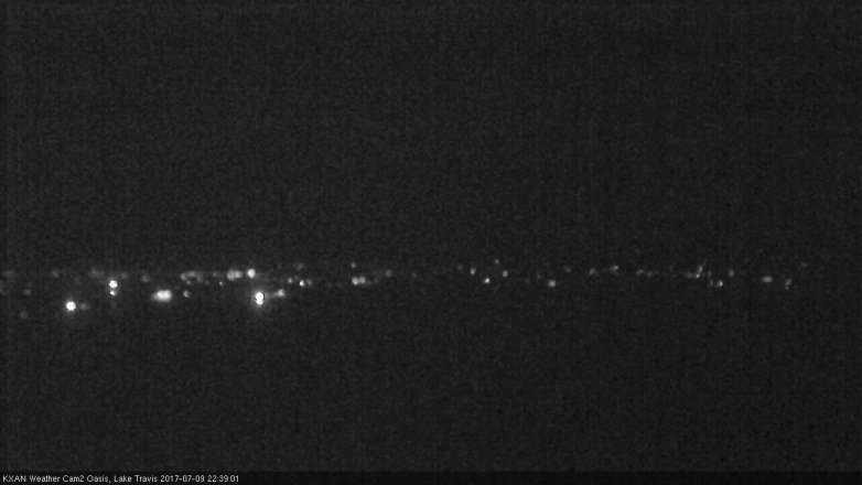 Lake Travis webcam, July 9, 2017 9:45 PM CT