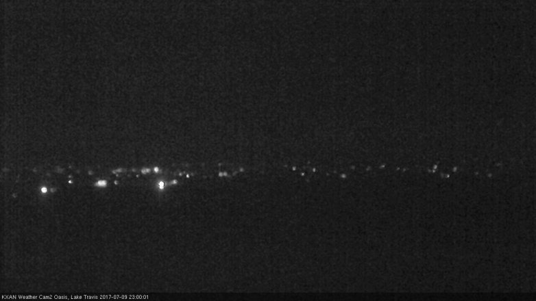 Lake Travis webcam, July 9, 2017 10:10 PM CT
