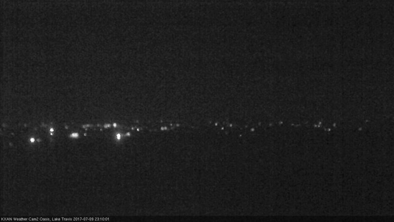 Lake Travis webcam, July 9, 2017 10:35 PM CT