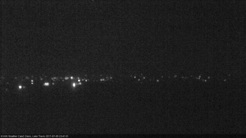 Lake Travis webcam, July 9, 2017 11:05 PM CT