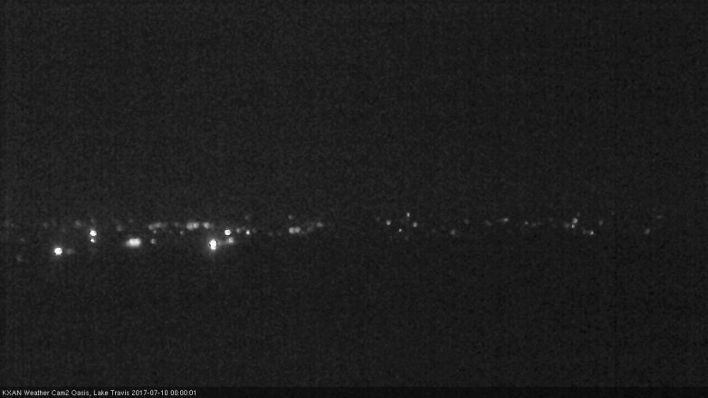 Lake Travis webcam, July 9, 2017 11:25 PM CT