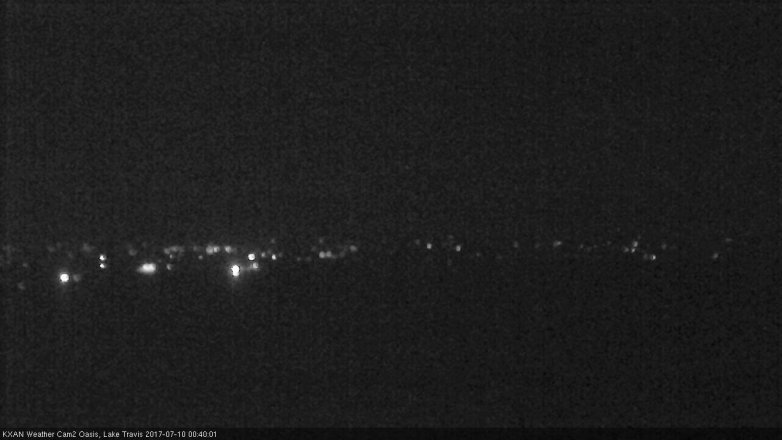 Lake Travis webcam, July 9, 2017 11:45 PM CT