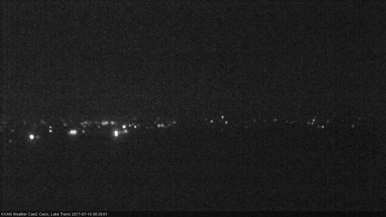 Lake Travis webcam, July 9, 2017 11:55 PM CT