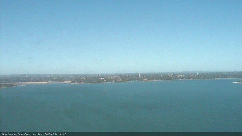 Lake Travis webcam, July 10, 2017 9:40 AM CT
