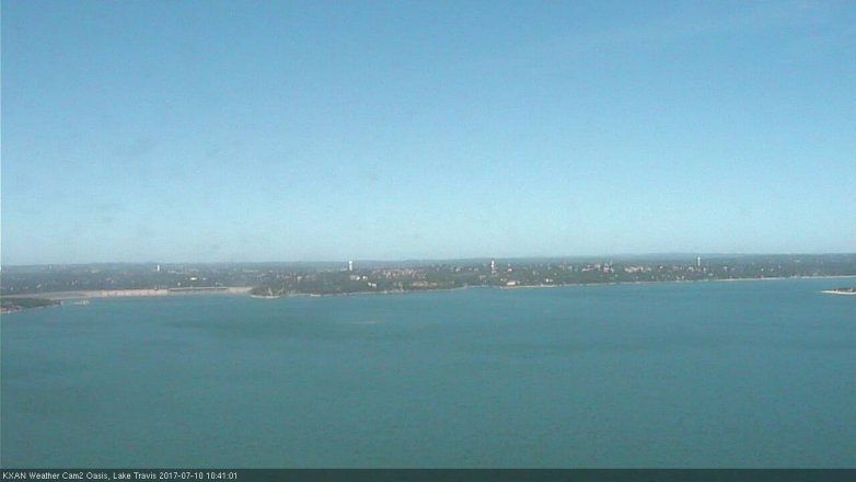 Lake Travis webcam, July 10, 2017 10:00 AM CT