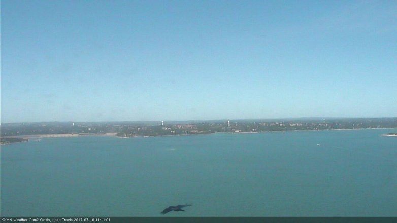 Lake Travis webcam, July 10, 2017 10:15 AM CT