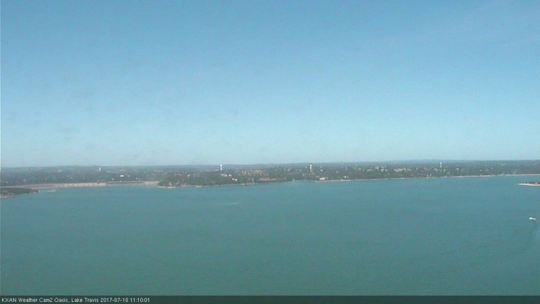 Lake Travis webcam, July 10, 2017 10:35 AM CT