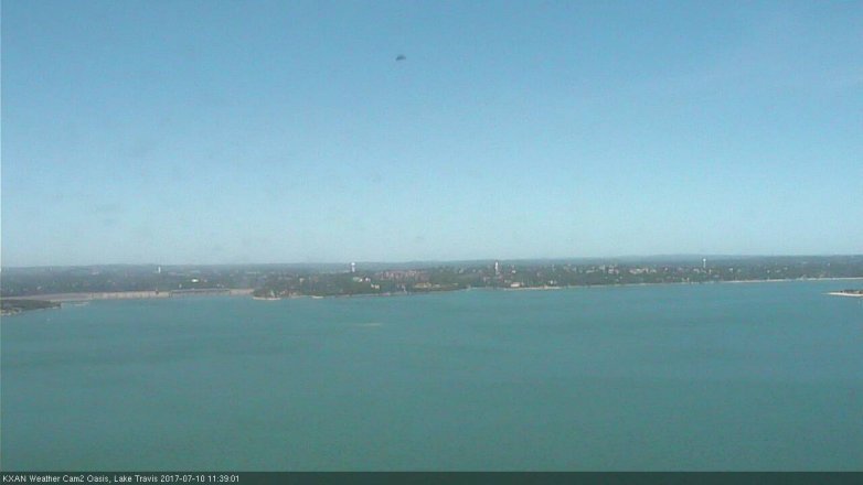 Lake Travis webcam, July 10, 2017 10:45 AM CT