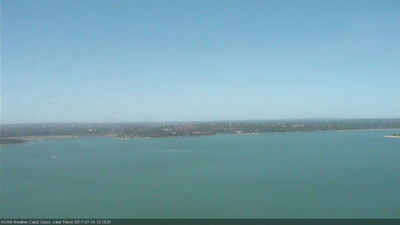 Lake Travis webcam, July 10, 2017 11:25 AM CT