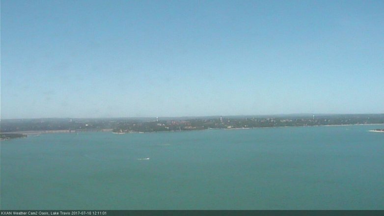 Lake Travis webcam, July 10, 2017 11:40 AM CT