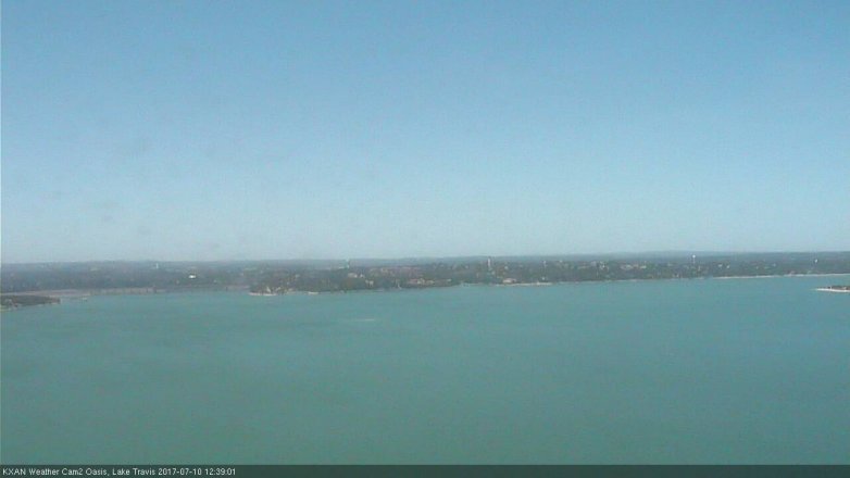 Lake Travis webcam, July 10, 2017 11:50 AM CT