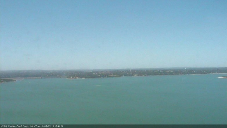 Lake Travis webcam, July 10, 2017 12:00 PM CT