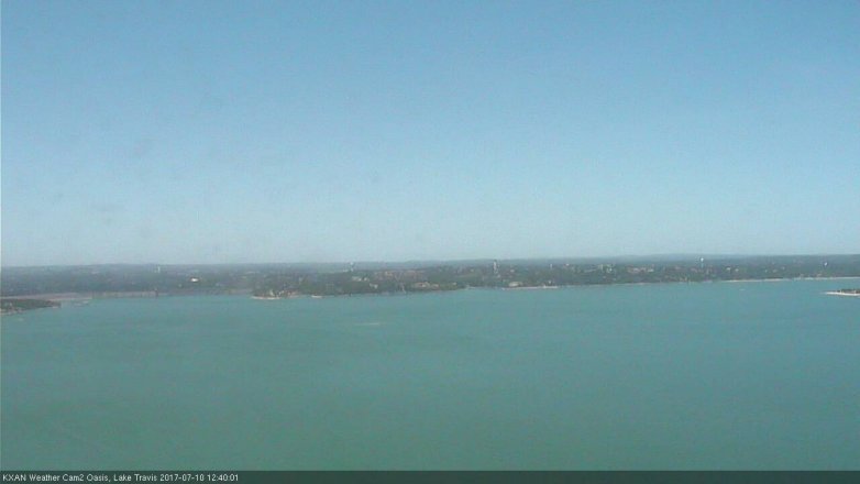 Lake Travis webcam, July 10, 2017 12:05 PM CT