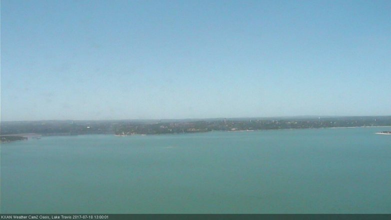 Lake Travis webcam, July 10, 2017 12:10 PM CT