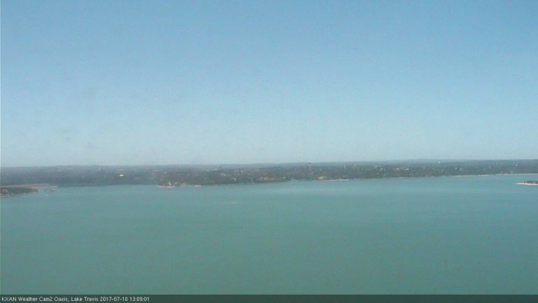 Lake Travis webcam, July 10, 2017 12:35 PM CT