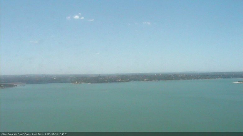 Lake Travis webcam, July 10, 2017 12:45 PM CT