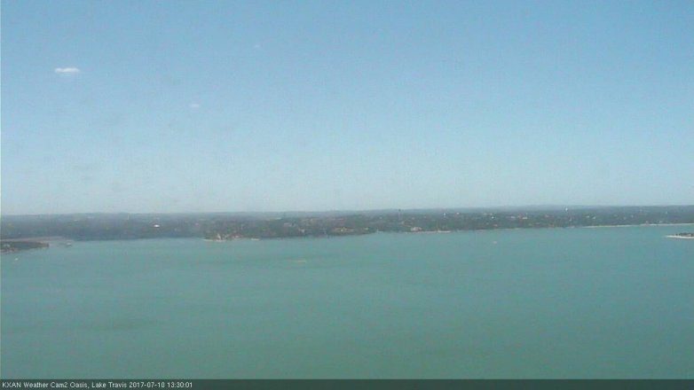 Lake Travis webcam, July 10, 2017 1:00 PM CT