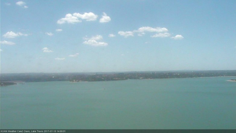 Lake Travis webcam, July 10, 2017 1:05 PM CT