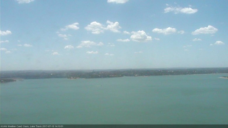 Lake Travis webcam, July 10, 2017 1:15 PM CT