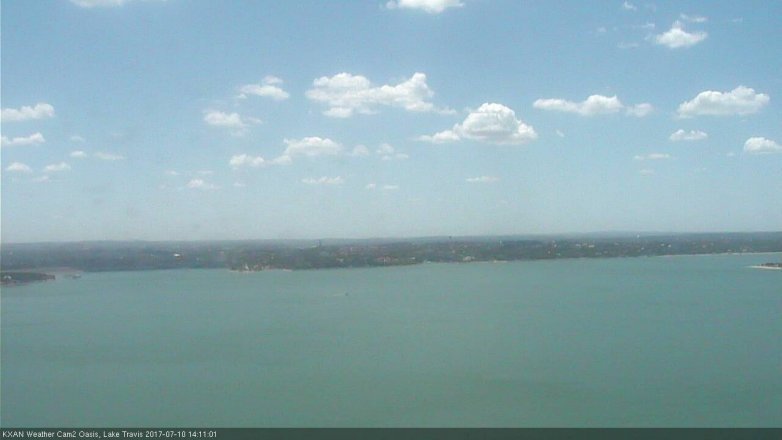 Lake Travis webcam, July 10, 2017 1:40 PM CT