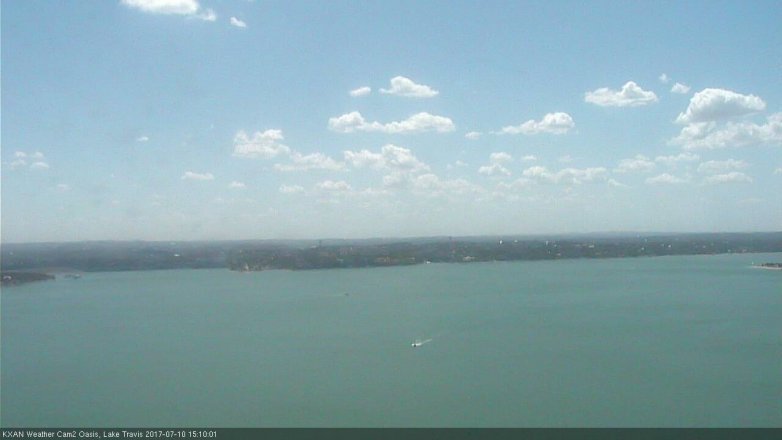 Lake Travis webcam, July 10, 2017 2:15 PM CT