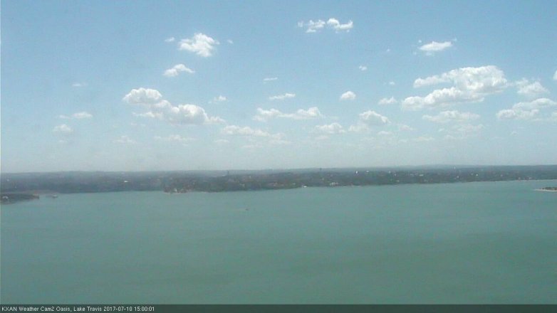 Lake Travis webcam, July 10, 2017 2:20 PM CT