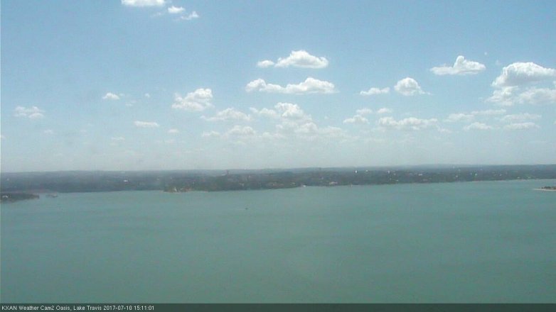 Lake Travis webcam, July 10, 2017 2:35 PM CT